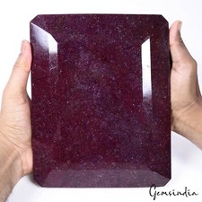 RARE 6.94 Kilo Natural HUGE Red Ruby Museum Grade Octagon Cut Loose Gemstone