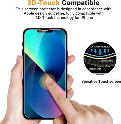 Protection écran Verre Trempé 3D Pour IPhone 13 Pro (6,1") - Anti-rayures Et Anti-choc - Transparent