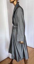 Escada Silk Mix Coat, Silver Grey Luxury Evening Light Coat W Belt Eu 38, Uk 10