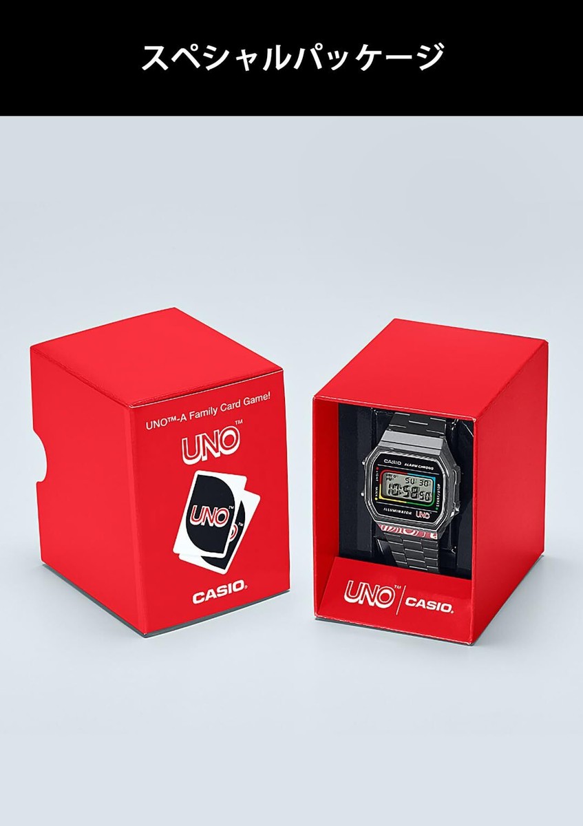CASIO A168WEUC-1AJR UNO Collaboration Model Wild Card Unisex Resin