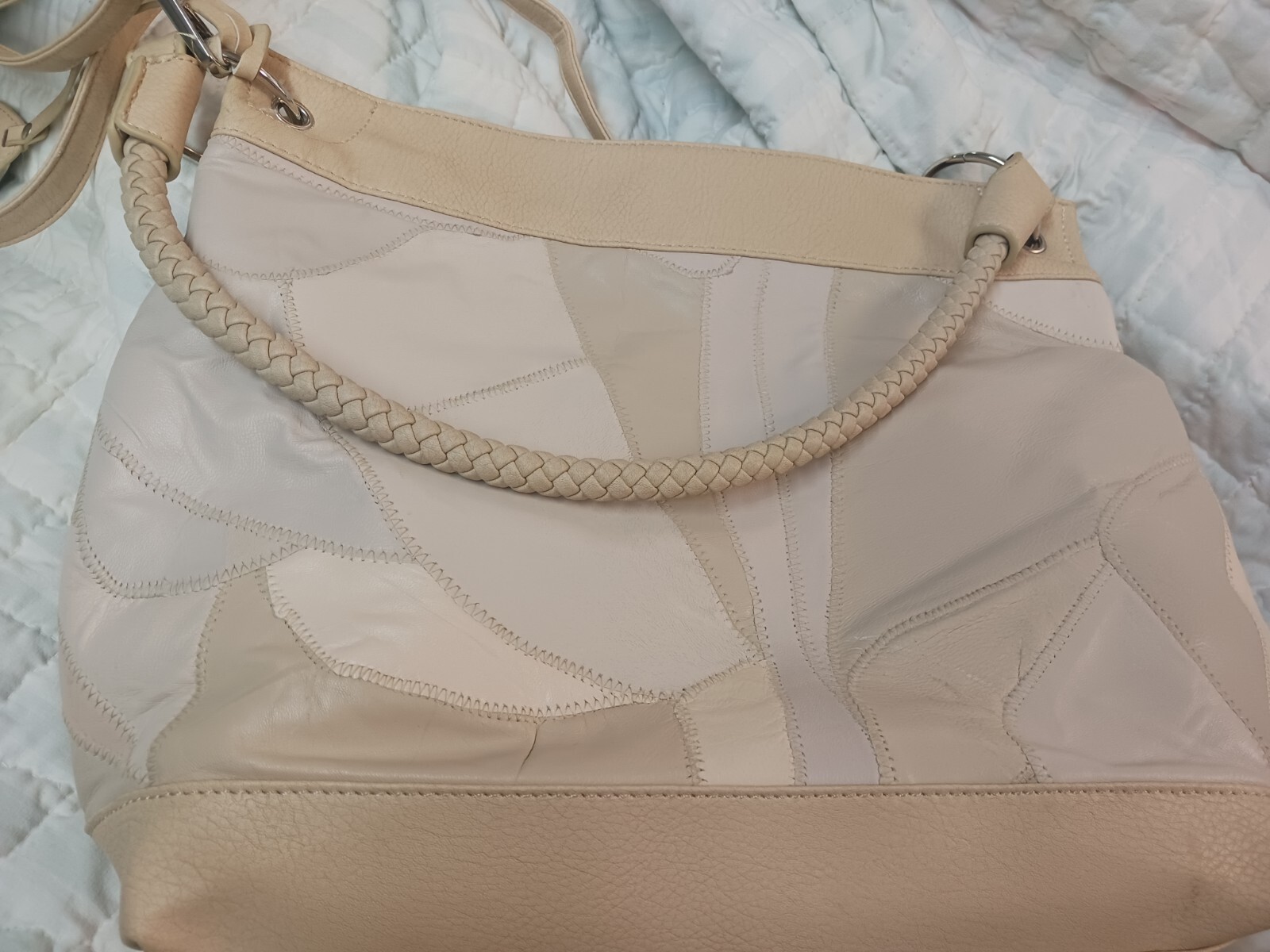 Macy's  Madi Claire Bone Patchwork Crossover,shou… - image 6