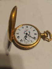 Vintage Arnex 17 Jewel Incabloc Swiss Pocket Watch Gold Tone Read Description