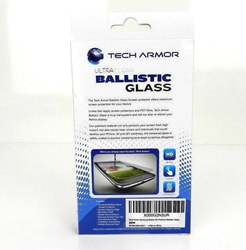 Tech Armor Ultra Clear Ballistic Glass Screen Protector for Samsung Galaxy S4 - Image 3 of 4