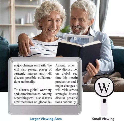 Large 5X Full Book Page Magnifying Glass for Reading Viewing Area Mag - Picture 3 of 7