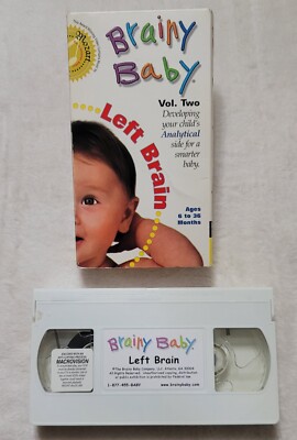 Brainy Baby Left Brain Classical Tunes VHS Tape 2000 Babies