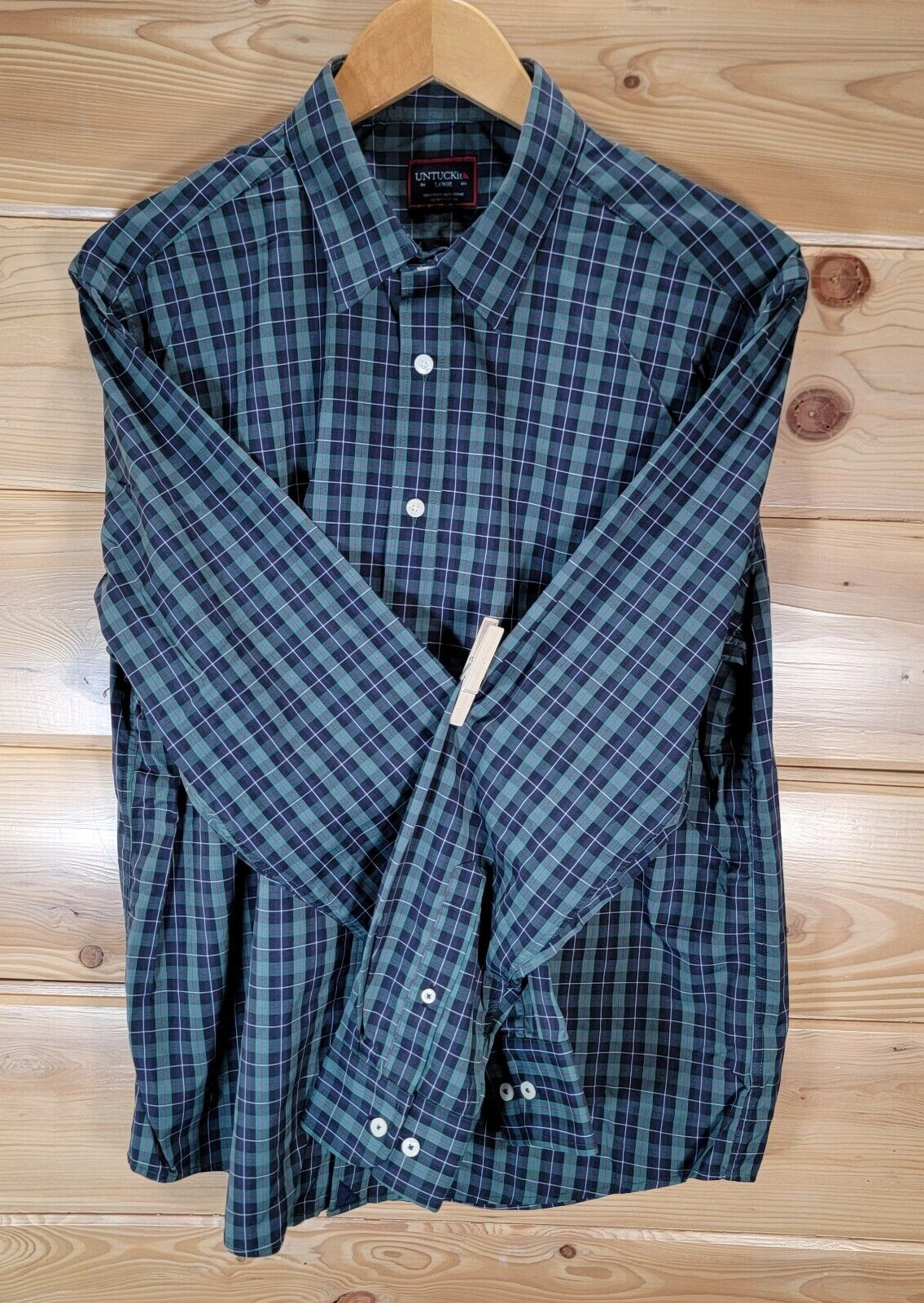UNTUCKIT Long Sleeve Button Down Shirt Men Size L… - image 3