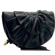 Vintage GUCCI Leather Shoulder Bag Semi Shoulder Purse Authentic from JAPAN