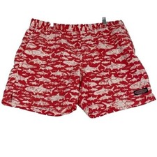 Vineyard Vines Men's size Large Red Bathing Suit Shorts Liner Bonefish Pockets