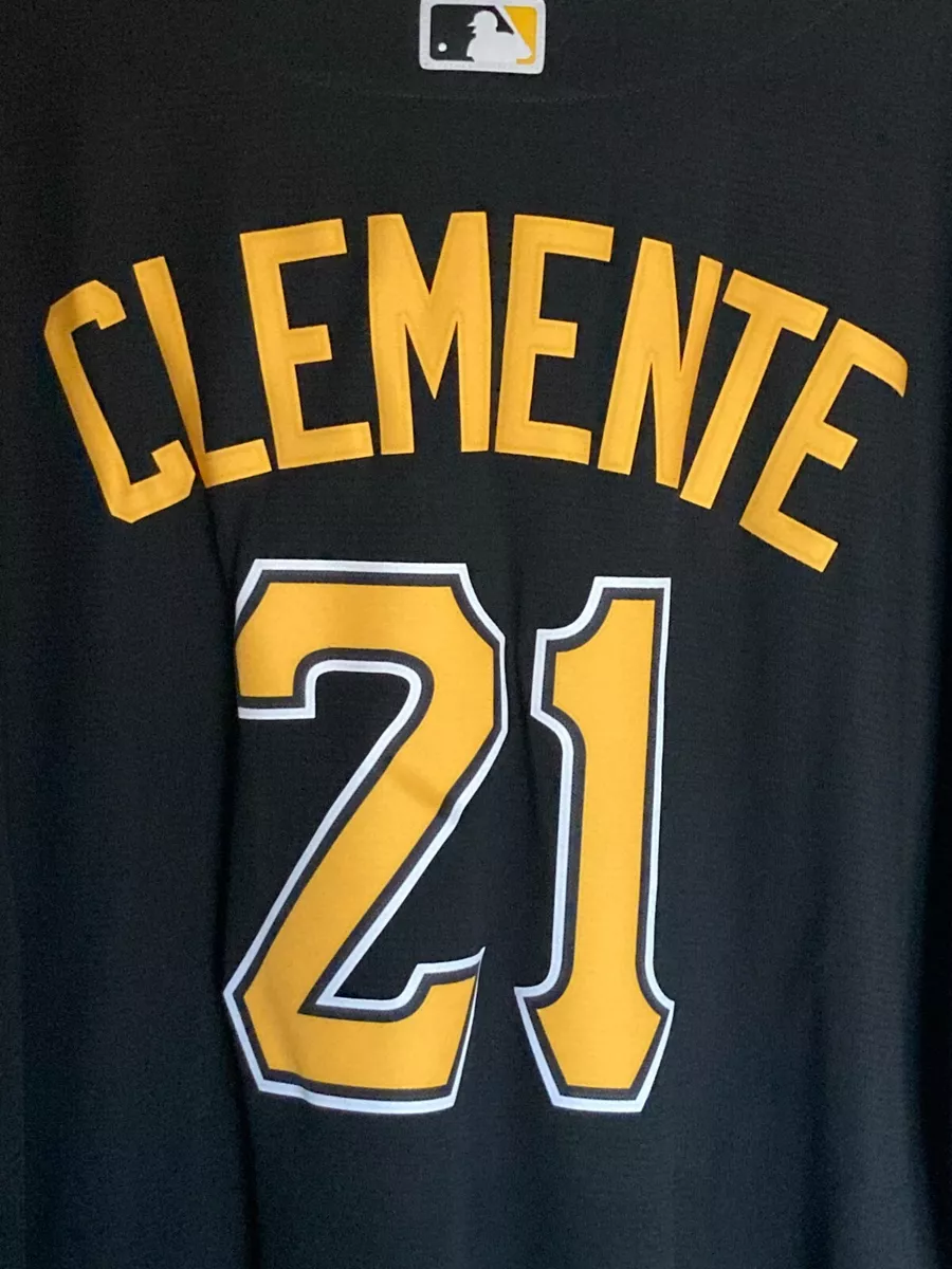 Pittsburgh Pirates Roberto Clemente #21 Nike Black Official MLB Player  Jersey