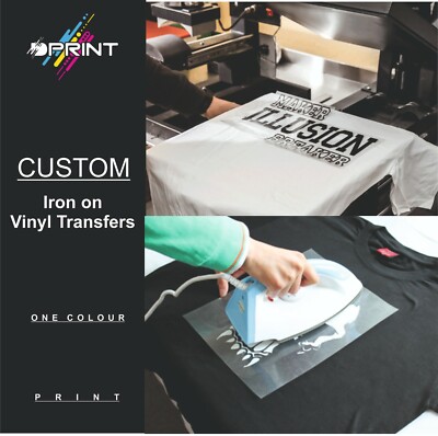 MASSANFERTIGUNG VINYL T-SHIRT TRANSFER PERSONALISIERT TEXT DRUCKE BELIEBIGER NAME JEDES BILD