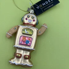 Gingerbread Robot Boy Vondels Amsterdam Christmas Ornament NEW  4”