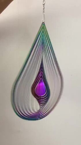 Wind Spinner Decorazioni Giardino -3D Acciaio Inox Metallo Wind Spinner per Cortile - Video 1 di 1