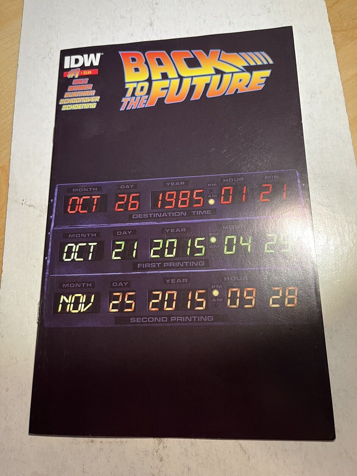 IDW Back to the Future #1 - Rare Clock Variant 2nd Print
