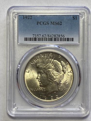 1922 Liberty Peace Silver 1$ Dollar PCGS MS62 #7357.62/84282856 - Picture 2 of 6