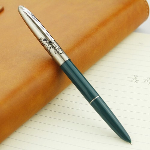 Pluma estilográfica Early HERO 329 con estampado de caballos pluma de colección pluma fina con capucha plumín lote 3 - Imagen 7 de 7