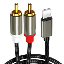 Rca Cable for Iphone, iOs to Rca Aux Audio Cord, HiFi Sound Connector 3.2Ft