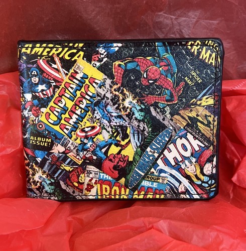 New MARVEL Wallet Bifold Captain America Thor Spider Man Hulk Iron Man - Picture 5 of 5