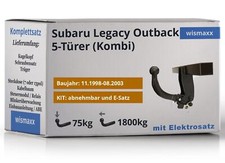 ANHÄNGERKUPPLUNG abnehmbar für Subaru Legacy Outback 98-03 +13pol E-Satz ABE