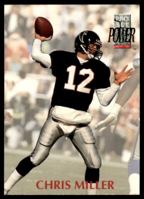 1992 Pro Set Power CHRIS MILLER #112 Atlanta Falcons - FREE Ship!