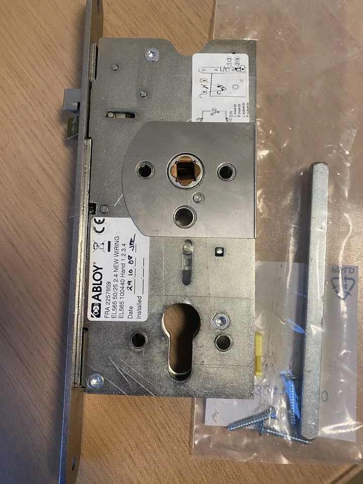 Serrure électrique Abloy EL565 12-24V droite gauche à rupture ou émission Câble - Photo 3/4