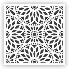 Floral Pattern 3 Stencil - Choose a Size - Laser-Cut Reusable Plastic