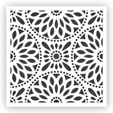 Floral Pattern #3 Stencil - Choose a Size - Laser-Cut Reusable Plastic