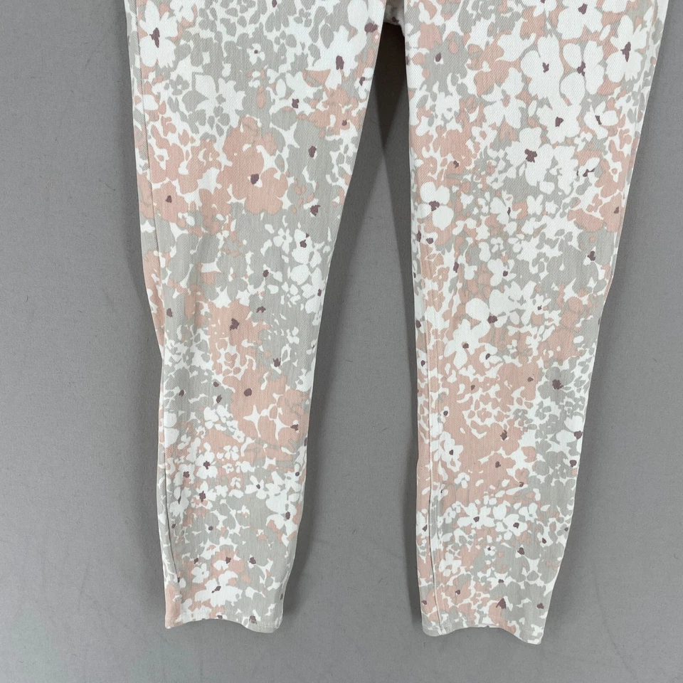 Leggings al Tobillo SPANX Jean-ish Talla Pequeña Estampado Floral Blanco Rosa Gris Foto 3 de 4