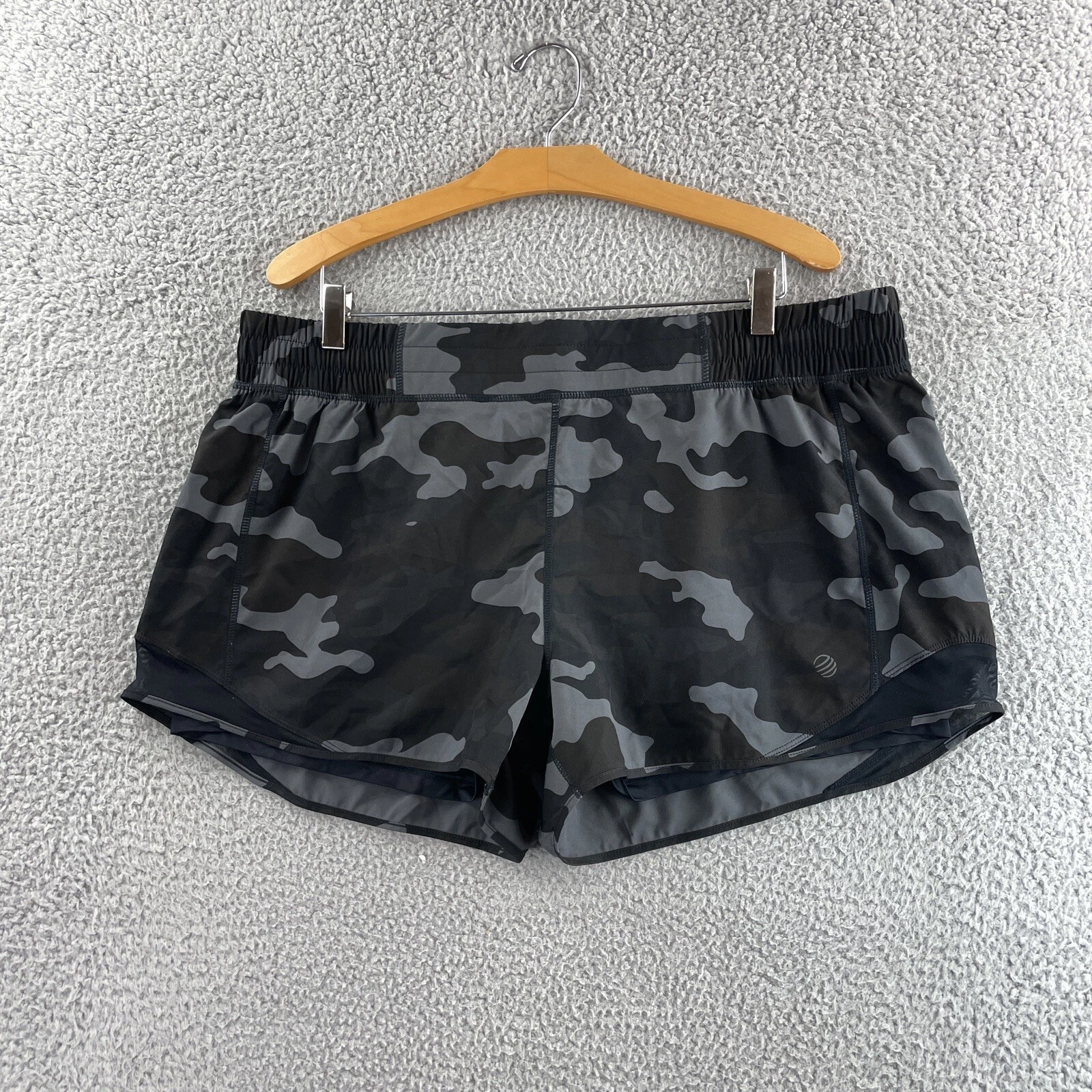 mpg camo lined performance running athletic workout shorts