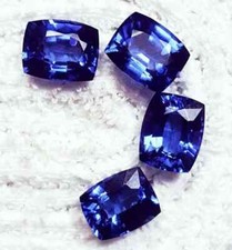 Natural Blue Sapphire 32 Ct 4 Pcs. Lot Certified Loose Gemstone PB01