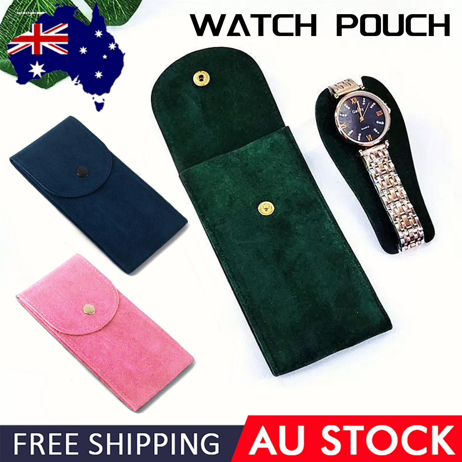 Suede Service Pouch Travel Case Watch Protect Bag Pocket  OZ