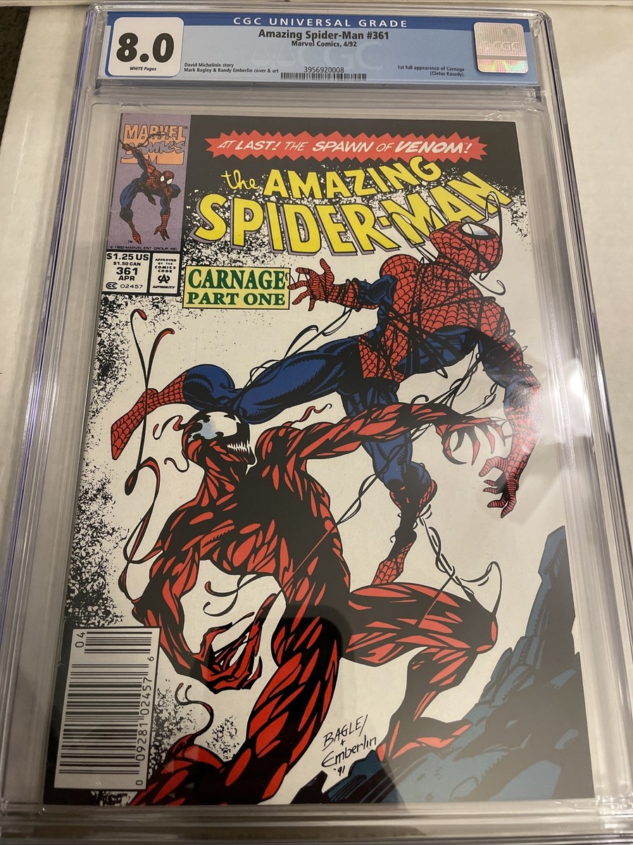Amazing Spider-Man #361 CGC 8.0 Key Carnage!! | eBay