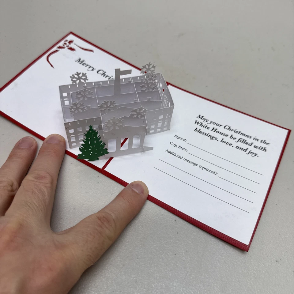 Donald Trump Family Christmas Card, POP UP Christmas Card White House - Image 2 of 4