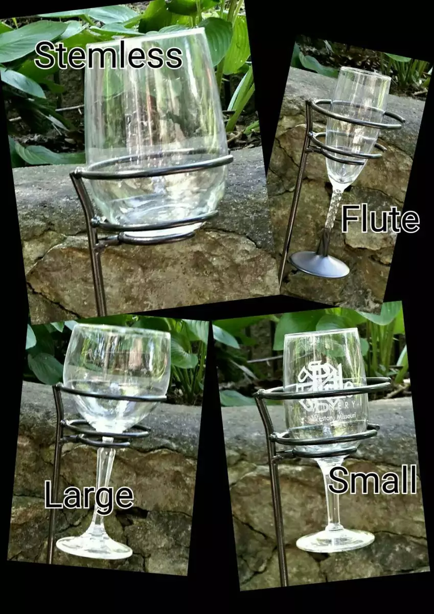 2 Stemless/Universal/Yeti Wine Tumbler/ Wine Glass Holder, Outdoor