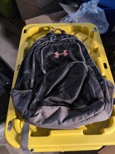 Under Armour Storm Girls School Bag Backpack Neon Coral and Black