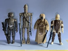 Vintage Star WWars Bounty Hunters Complete IG-88 Zuckuss 4-lom Dengar Kenner N/M