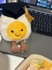 Amuseables Boiled Egg Graduation Cute Soft Plush Toy Gift NWT