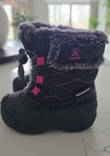 Kamik Toddler Size 6 Black W/Pink Winter Boots Waterproof