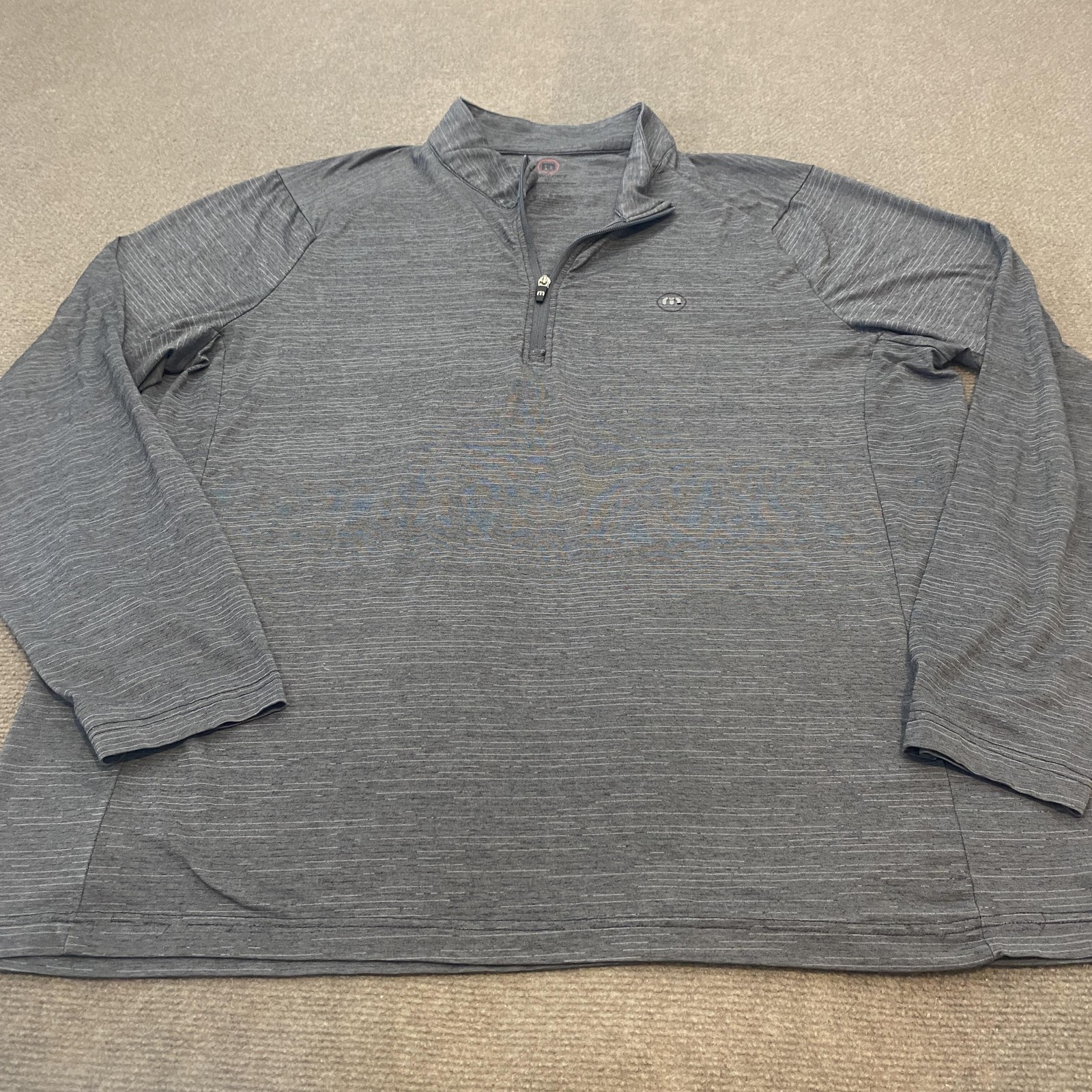 Travis Mathew Pullover Mens 2XL Gray Quarter Zip Performance Golf Lightweight