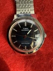 Vintage Timex Automatic Mans Watch, mechanical, Date, Blacb Dial, Runs