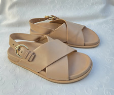 Aigner Sandalette Gr. 37 Fußbett und weiches Leder  beige VK 329€ neuwertig
