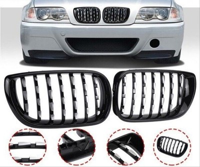 BMW E46 M3フロントグリル 4個セット ABS Plastic Front Grills Fit For BMW 3 Series E46 Diamond Style