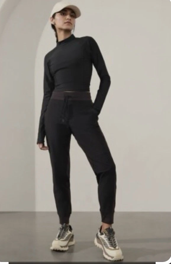 Athleta Headlands Hybrid Trek Women’s Black Jogger Pants 14 UPF50+ Pockets
Opens in a new window or