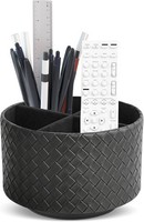 Stiftehalter Leder 360° Drehbar Schreibtisch-Organizer FüR BüRobedarf Schwarz