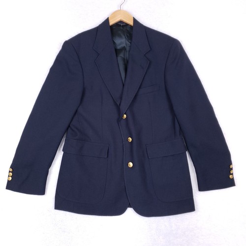 Vintage Orvis Navy Blazer 40R USA Made Gold Button Sport Coat Preppy Ivy Style