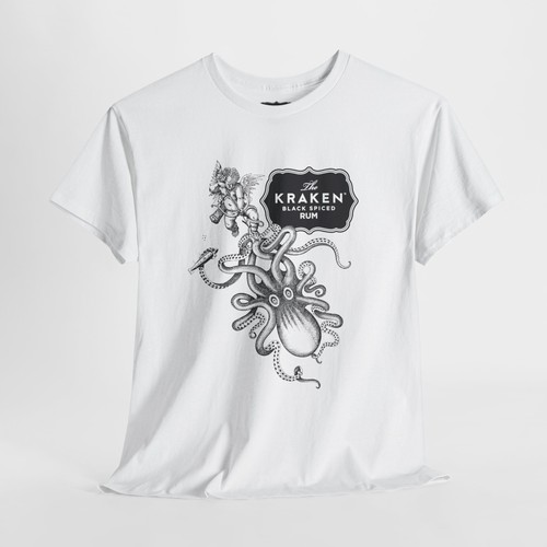 Kraken Spiced Rum Unisex Heavy Cotton Tee - Picture 14 of 88