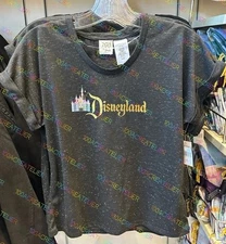 New 2025 Disneyland 70th Anniversary Castle Black T-Shirt *All Sizes*