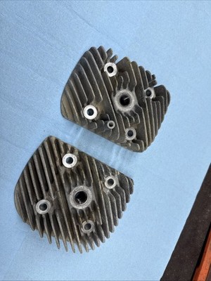 1980 s Kawasaki 440A-F202 Vintage Snowmobile Motor Cylinder Heads Good