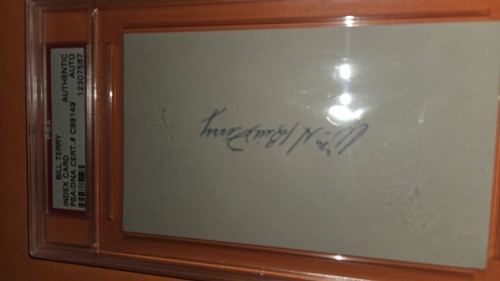 PSA/DNA SIGNED BILL TERRY HOF AUTO INDEX CARD INK AUTOGRAPH AUTHENTIC MLB *TPHLC - Picture 13 of 23