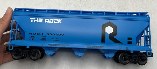 Lionel O Freight Car The Rock Blue 800200 3 bahías tolva cubierta - 6-17122 | Condition: Used