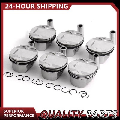 6x Pistons Rings KS STD Low Compression 9.7:1 For BMW E60 E90 325i 523i N52B25
